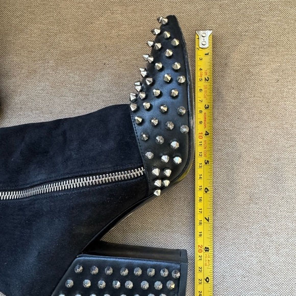 PHILIPP PLEIN Shoes Ankle Boots Black Suede Studded Heels EU 40 / US 9 $1500 - Picture 8 of 13